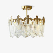 Superb round glass chandelier – Elegant pendant light with exquisite design