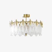 Superb round glass chandelier – Elegant pendant light with exquisite design