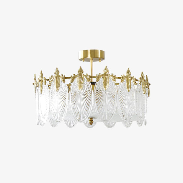 Superb round glass chandelier – Elegant pendant light with exquisite design