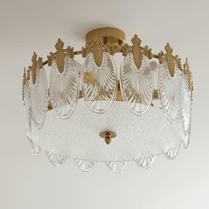 Superb round glass chandelier – Elegant pendant light with exquisite design