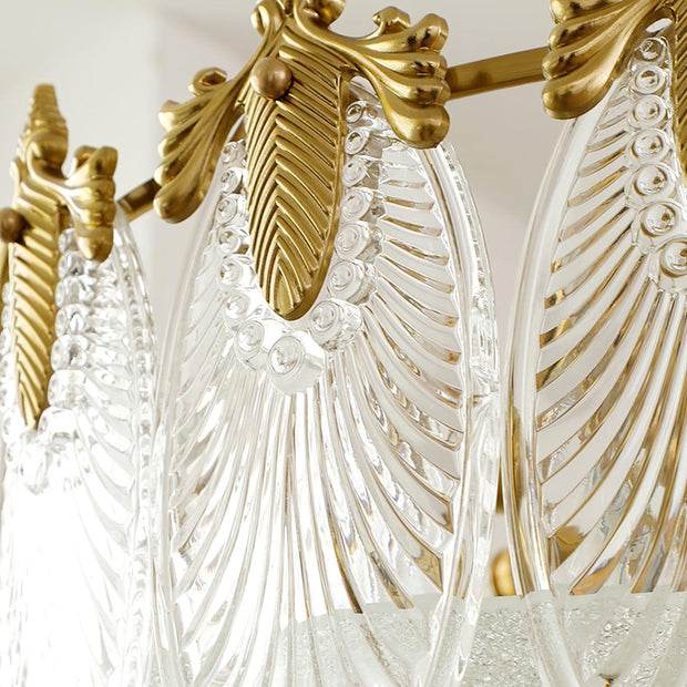 Superb round glass chandelier – Elegant pendant light with exquisite design