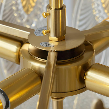 Superb round glass chandelier – Elegant pendant light with exquisite design