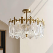Superb round glass chandelier – Elegant pendant light with exquisite design