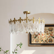 Superb round glass chandelier – Elegant pendant light with exquisite design