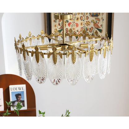 Superb round glass chandelier – Elegant pendant light with exquisite design