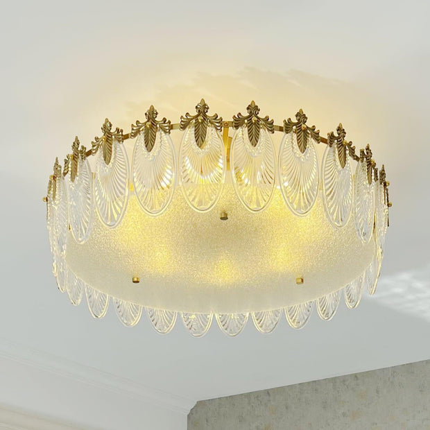 Superb round glass chandelier – Elegant pendant light with exquisite design