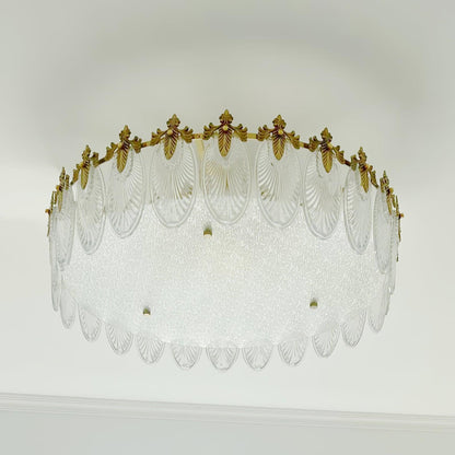 Superb round glass chandelier – Elegant pendant light with exquisite design