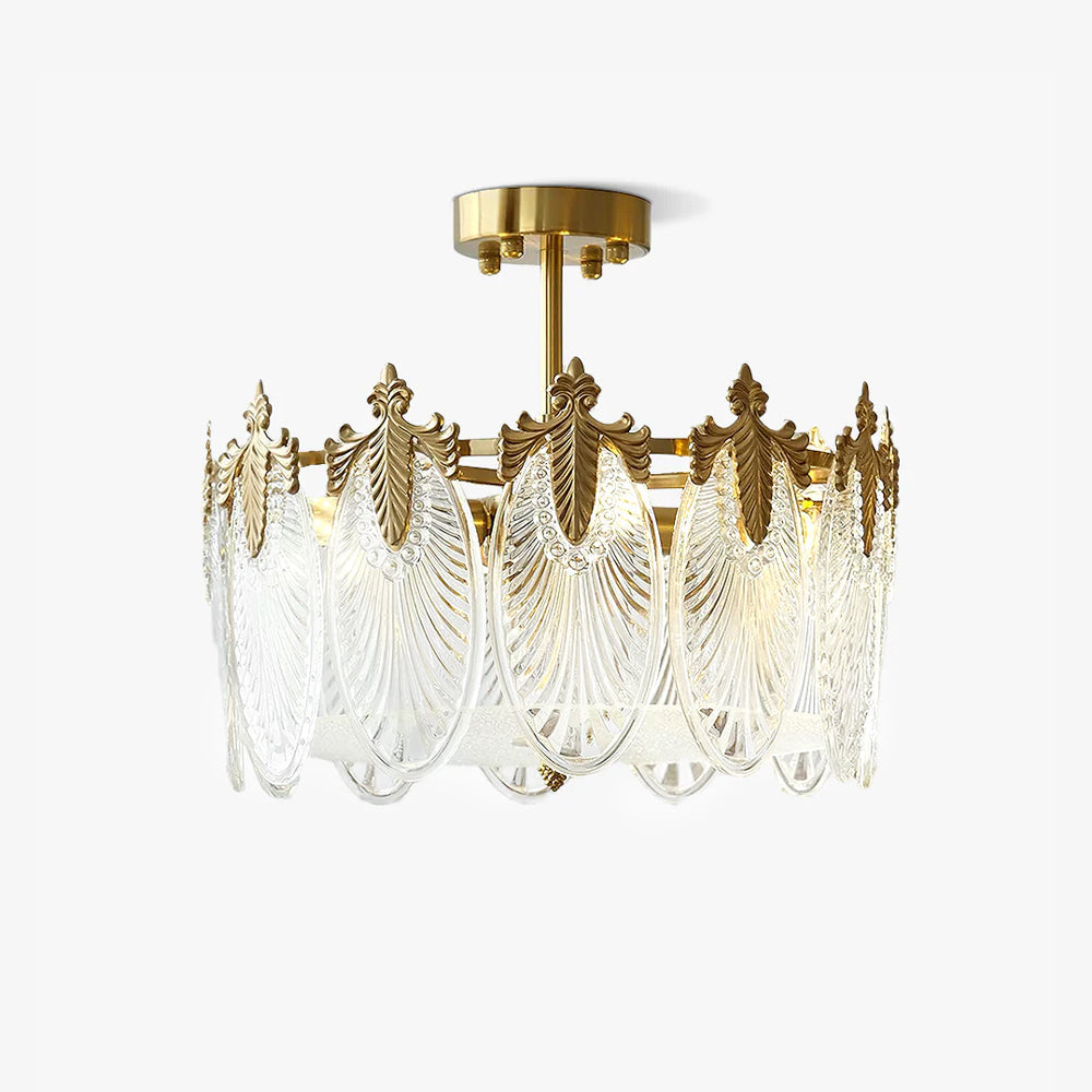 Superb round glass chandelier – Elegant pendant light with exquisite design