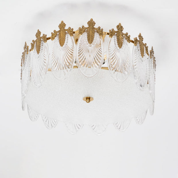 Superb round glass chandelier – Elegant pendant light with exquisite design
