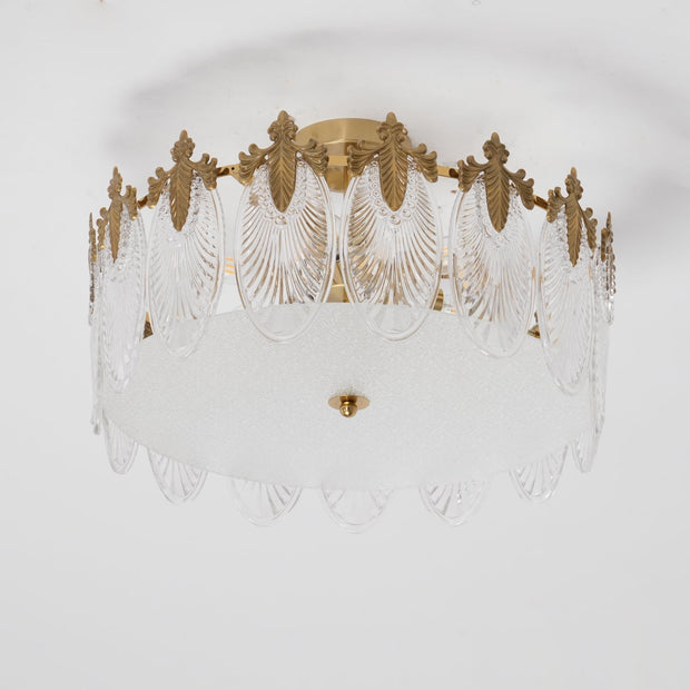 Superb round glass chandelier – Elegant pendant light with exquisite design