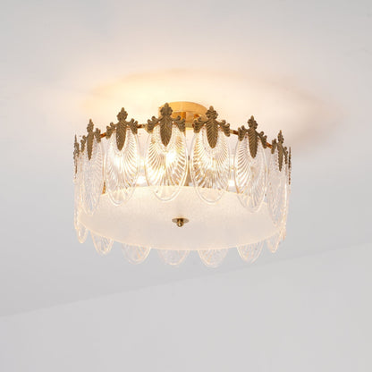 Superb round glass chandelier – Elegant pendant light with exquisite design
