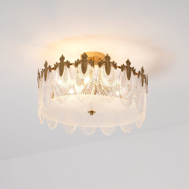 Superb round glass chandelier – Elegant pendant light with exquisite design