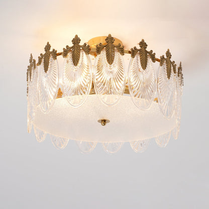 Superb round glass chandelier – Elegant pendant light with exquisite design