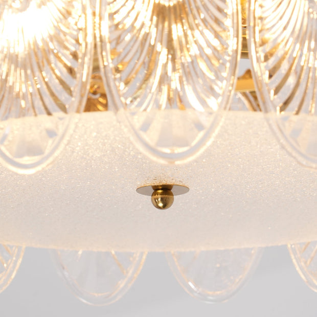 Superb round glass chandelier – Elegant pendant light with exquisite design