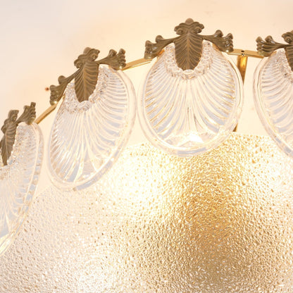 Superb round glass chandelier – Elegant pendant light with exquisite design