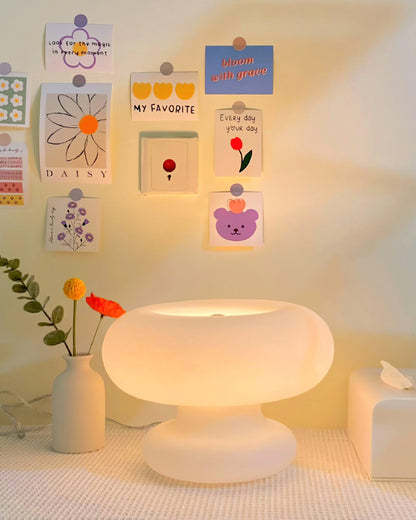 Lampe de table en forme de donut charmante – Éclat ambiant douillet avec un design distinctif