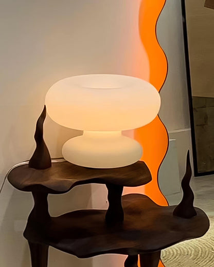 Lampe de table en forme de donut charmante – Éclat ambiant douillet avec un design distinctif