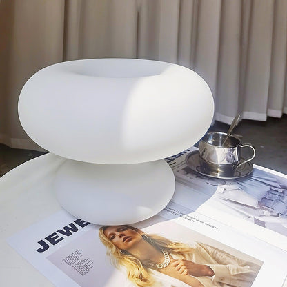 Lampe de table en forme de donut charmante – Éclat ambiant douillet avec un design distinctif