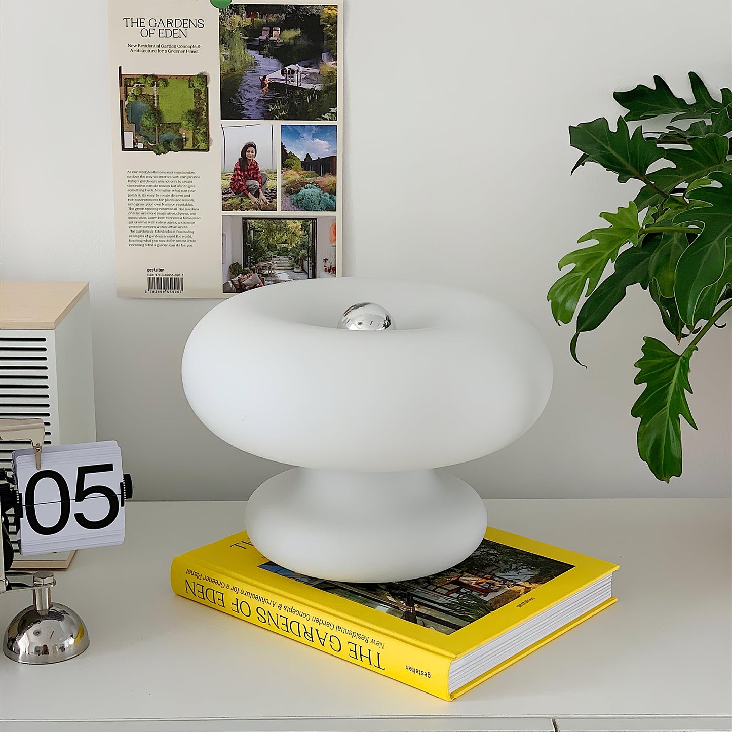 Lampe de table en forme de donut charmante – Éclat ambiant douillet avec un design distinctif