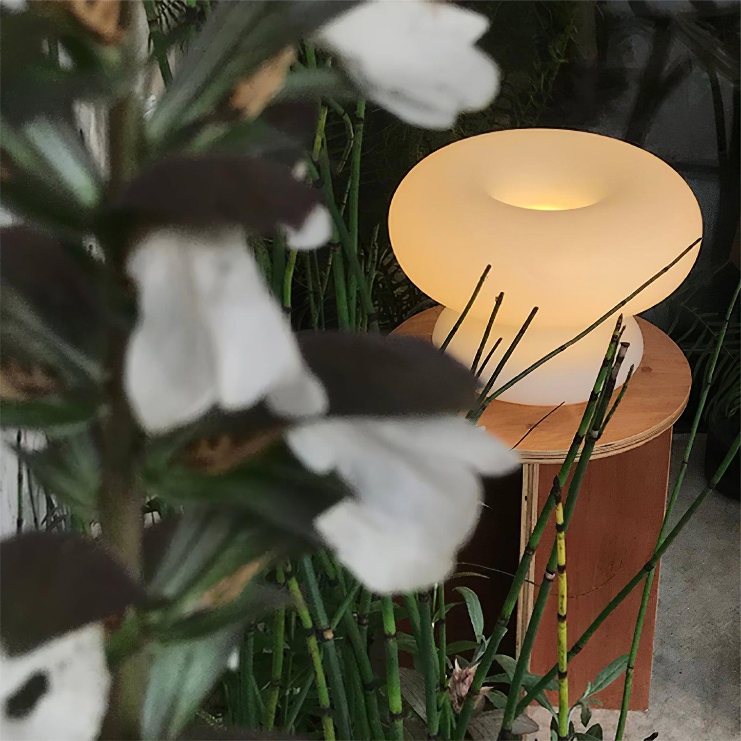 Lampe de table en forme de donut charmante – Éclat ambiant douillet avec un design distinctif