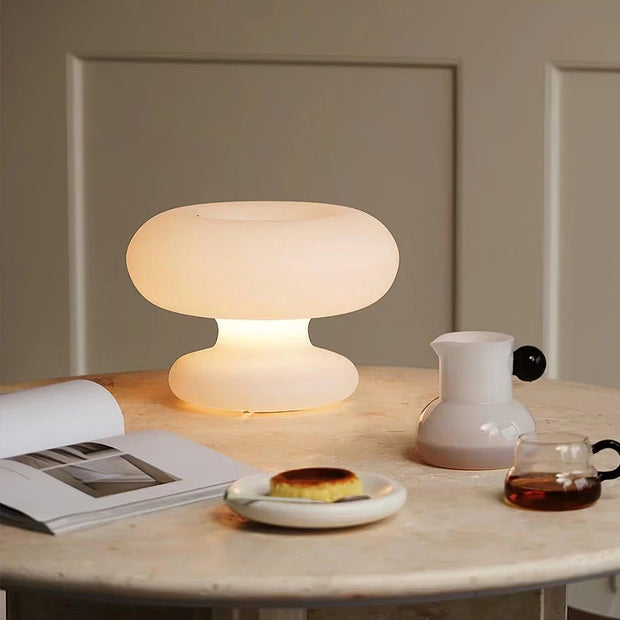 Charming donut-shaped table lamp – Cozy ambient glow with a distinctive design