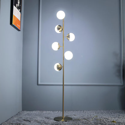 Doppler LED Tree Lamp – Contemporary Chic with Dazzling Glass Globe Lighting