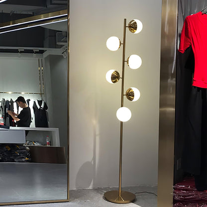 Doppler LED Tree Lamp – Contemporary Chic with Dazzling Glass Globe Lighting