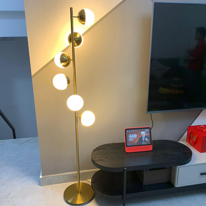 Doppler LED Tree Lamp – Contemporary Chic with Dazzling Glass Globe Lighting