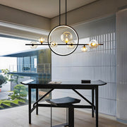 Elara LED Ring Pendant Light – A dazzling fusion of modern design and sculptural glass spheres