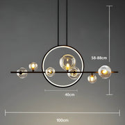 Elara LED Ring Pendant Light – A dazzling fusion of modern design and sculptural glass spheres