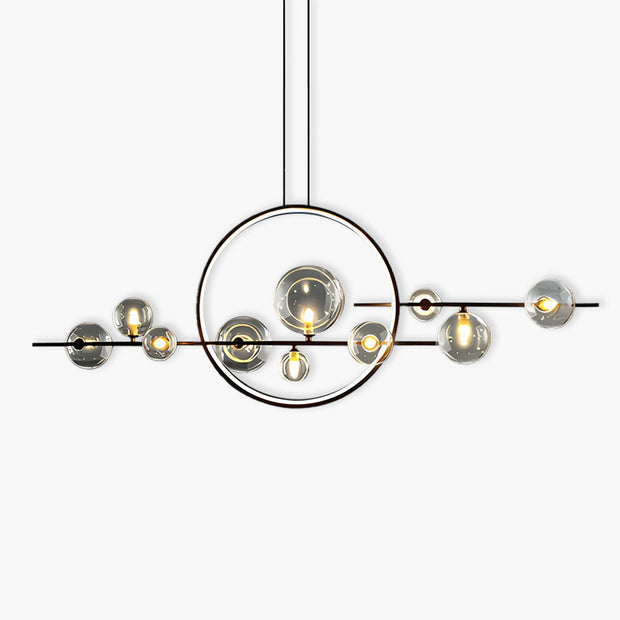 Elara LED Ring Pendant Light – A dazzling fusion of modern design and sculptural glass spheres