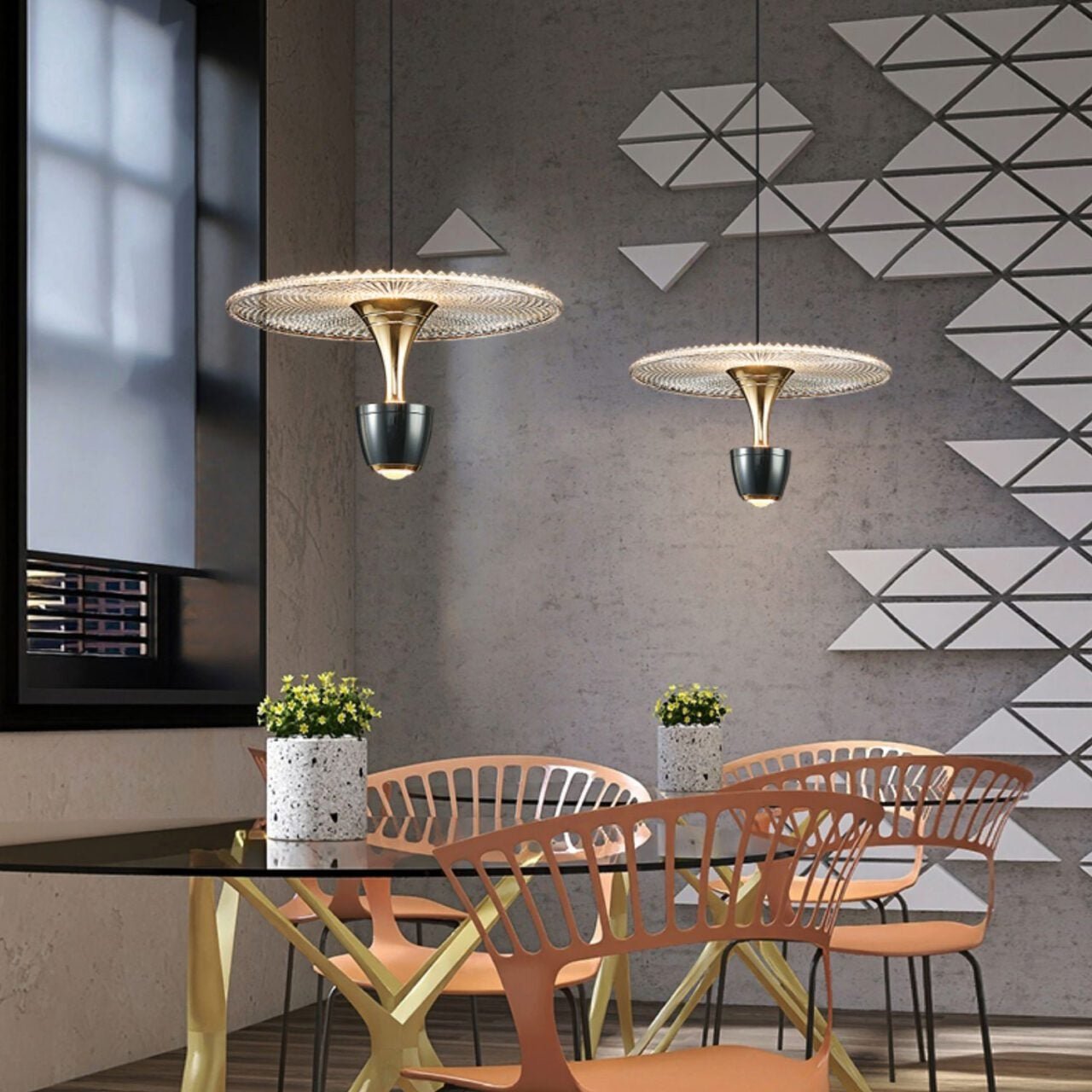 Lustre Circulaire LED Élégant – Éclairage Chic et Contemporain pour Votre Salon et Votre Cuisine