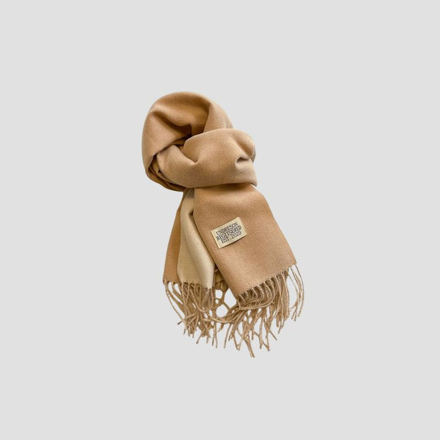 Reversible Scarf in Soft Faux Cashmere with Elegant Fringes for Women and Men – Ideal Unisex Accessory for Winter