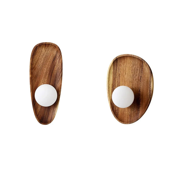 Elegant natural wood wall sconce – Embrace modern elegance with a warm organic ambiance