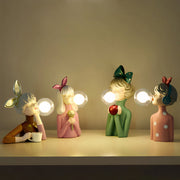 Elegant Artisan Sisters table lamp – A unique fusion of handmade wood and textile design