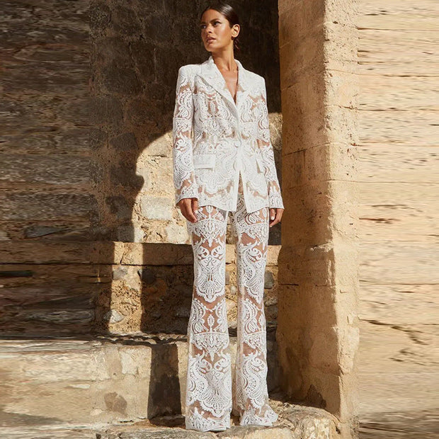 Isla Women's Blazer and Panthers Set - Superb elegance perfect for evenings and galas