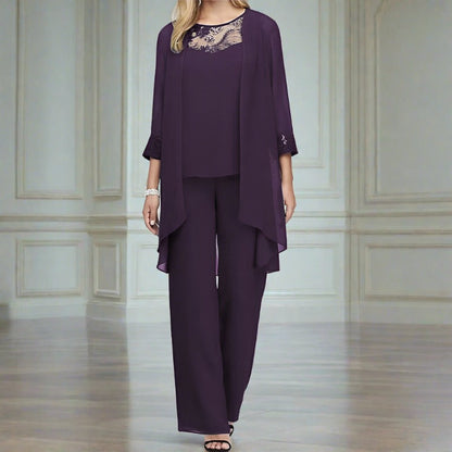 Ensemble Tailleur Femme 3 Pièces en Coton – Blazer, Chemise et Pantalon Élégant pour Look Professionnel