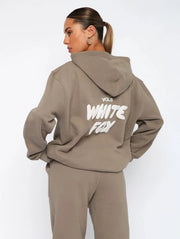 Oversized Cotton Tracksuit Set for Women – Spacious Hoodie and Trendy Joggers, Comfort and Casual Elegance