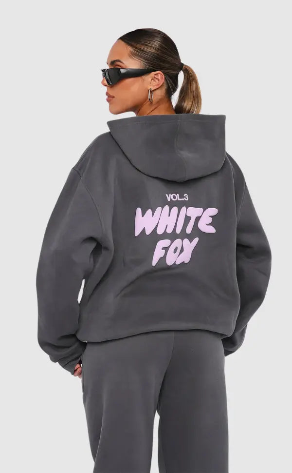 Ensemble de Survêtement Oversized en Coton pour Femme – Hoodie Spacieux et Joggers Tendance, Confort et Élégance Décontractée