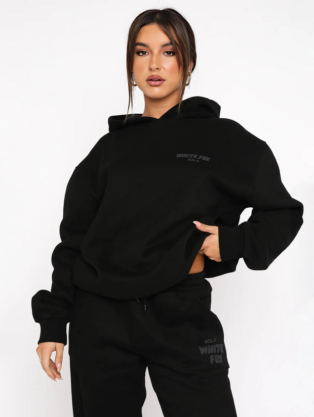 Oversized Cotton Tracksuit Set for Women – Spacious Hoodie and Trendy Joggers, Comfort and Casual Elegance