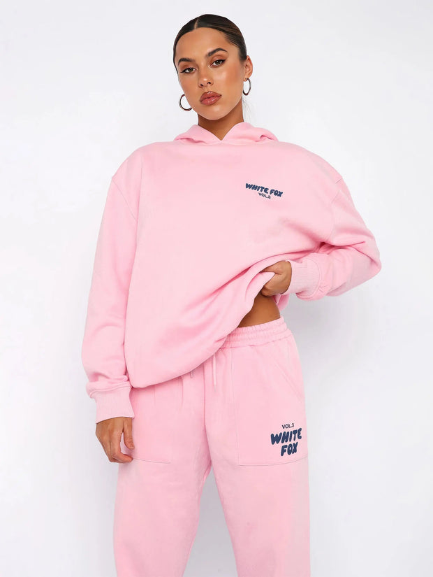 Oversized Cotton Tracksuit Set for Women – Spacious Hoodie and Trendy Joggers, Comfort and Casual Elegance