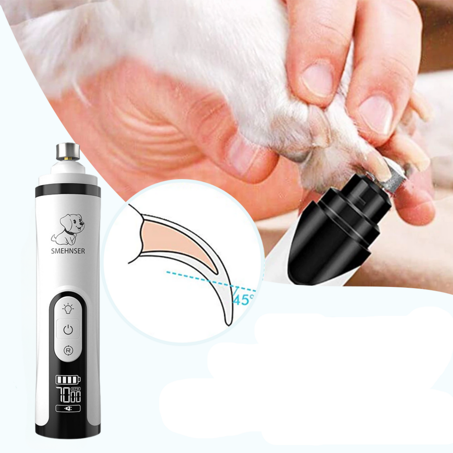 Ultra stille nagelvijl voor dieren - zachte en hoogwaardige klauwverzorging voor uw viervoetige vrienden