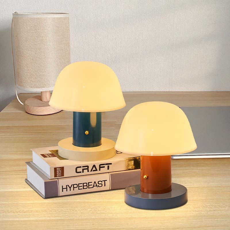 Lampe de table LED champignon envoûtante – Élégance éclectique inspirée de la nature