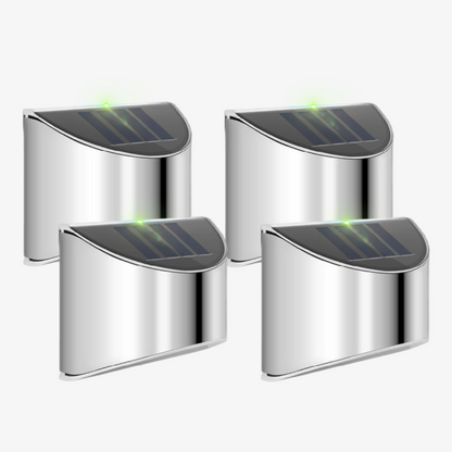 Lampe Murale Solaire LED en Acier Inoxydable - Éclairage Extérieur Élégant, Durable et Écologique