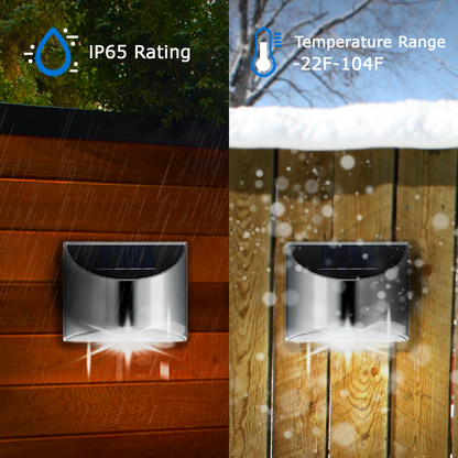 Lampe Murale Solaire LED en Acier Inoxydable - Éclairage Extérieur Élégant, Durable et Écologique