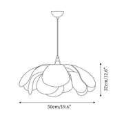 Suspension Florina – Design Floral Élégant, Parfaite pour Ampoules LED (E26/E27)