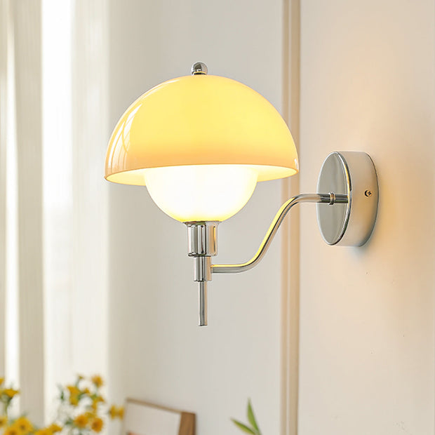 Mushroom Cream Wall Sconce – Embrace Natural Elegance with Comfortable Ambient Light