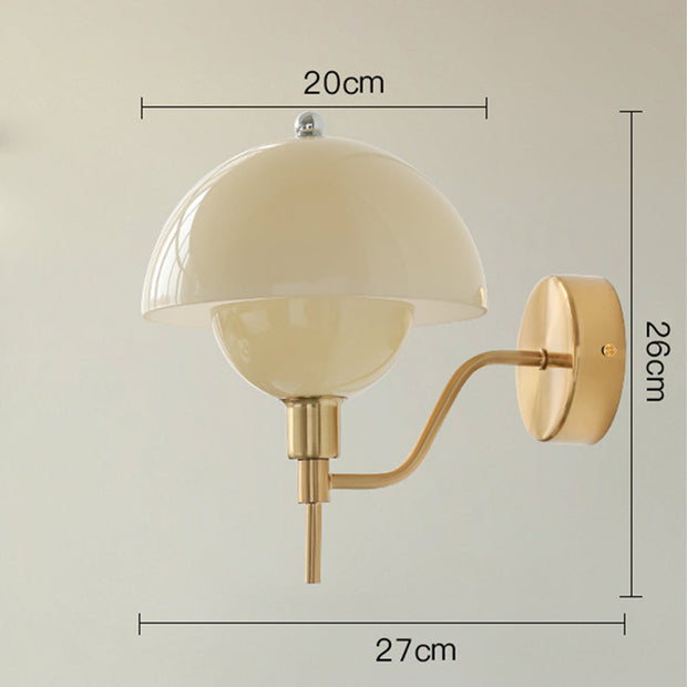Mushroom Cream Wall Sconce – Embrace Natural Elegance with Comfortable Ambient Light