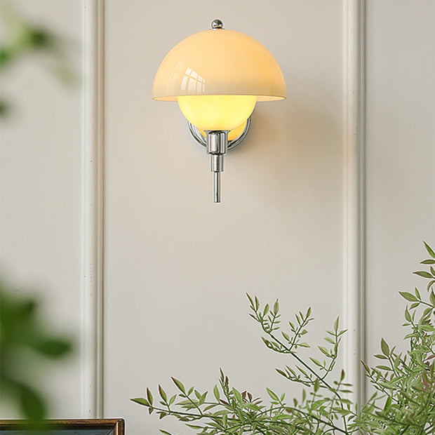 Mushroom Cream Wall Sconce – Embrace Natural Elegance with Comfortable Ambient Light