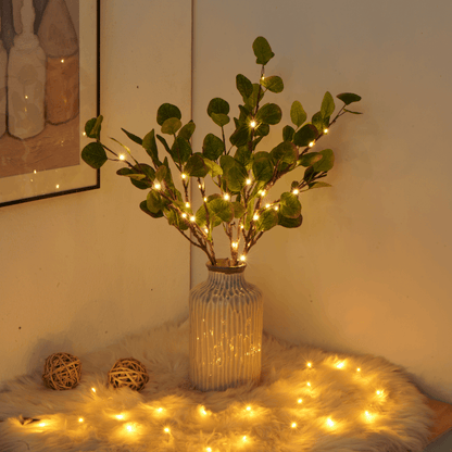 Fairy light garland in olive branches – Create a soothing natural atmosphere